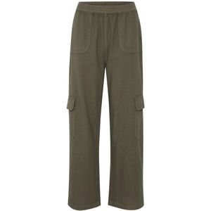 Kaffe, Broeken, Dames, Groen, S, Cargo Broek Utility Stijl Grape Leaf