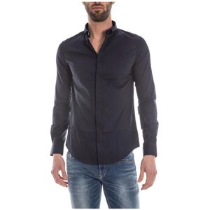 Armani Jeans, Blouses Shirts Blauw, Heren, Maat:XL