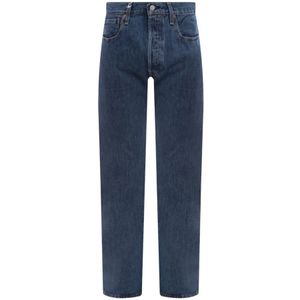 Levi's, Jeans, Heren, Blauw, W29, Katoen, Wijde pijpen katoenen jeans