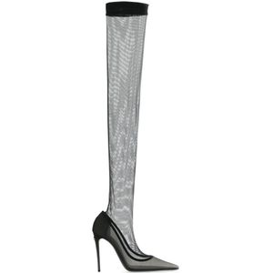 Dolce & Gabbana, Schoenen, Dames, Zwart, 41 EU, Over-knee Boots