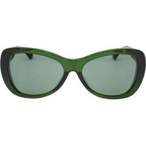 Dries van Noten Pre-owned, Pre-owned, Dames, Groen, ONE Size, Tweed, Pre-owned Fabric sunglasses