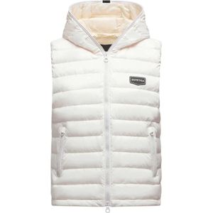 Duvetica, Jassen, Dames, Wit, S, Nylon, Agri Ultralight Kort Puffer Vest voor Dames