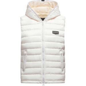 Duvetica, Jassen, Dames, Wit, M, Nylon, Agri Ultralight Kort Puffer Vest voor Dames