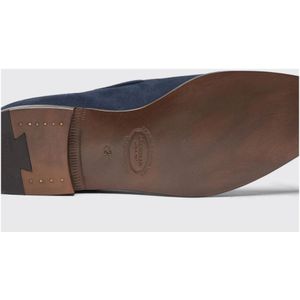 Scarosso, Schoenen, Heren, Blauw, 47 EU, Suède, Blauwe Suède Tassel Loafers