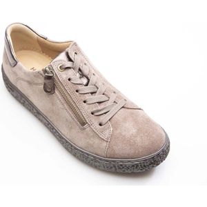 Hartjes, Schoenen, Dames, Beige, 39 1/2 EU, Suède, Taupe Suède Sneakers met Versterkte Hiel