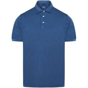 Fedeli, Tops, Heren, Blauw, L, Katoen, Polo Shirts