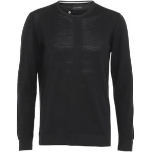 Clean Cut, Merino Wol Crewneck Trui Zwart, Heren, Maat:S