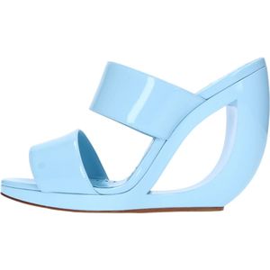 Manolo Blahnik, Schoenen, Dames, Blauw, 37 EU, Met hak helder blauw