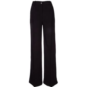 Calvin Klein, Pantalone Stijlvolle Broek Zwart, Dames, Maat:XS