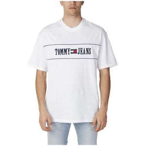 Tommy Jeans, Tops, Heren, Wit, L, Katoen, TJM Skate Archive TE Dm 0Dm 16309C87