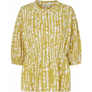 Masai, Oil Yellow Pofmouw Blouse Veelkleurig, Dames, Maat:L