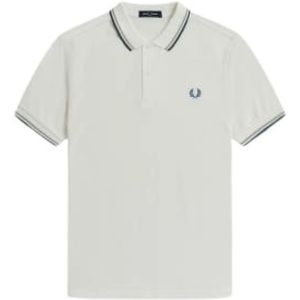 Fred Perry, Tops, Heren, Wit, 3Xl, Katoen, Contrasterende Strepen Polo Shirt