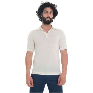 Hindustrie, Tops, Heren, Wit, S, Katoen, Slim Fit Jersey Polo Shirt