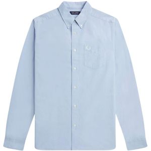 Fred Perry, Overhemden, Heren, Blauw, 2Xl, Katoen, Klassieke Oxford Overhemd