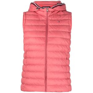 Tommy Hilfiger, Jassen, Dames, Roze, XS, Nylon, Roze Nylon Damesvest