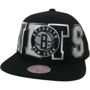 Mitchell & Ness, Accessoires, unisex, Zwart, ONE Size, Zwarte Nets Varsity Snapback Pet