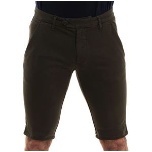 Roy Roger's, Korte broeken, Heren, Groen, W38, Bermuda Shorts in effen kleur Slim Fit