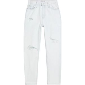 Calvin Klein, Lichte Denim Mom Jeans Blauw, Dames, Maat:W28 L28