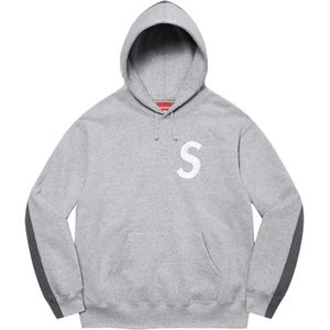 Supreme, Sweatshirts & Hoodies, Heren, Grijs, L, Katoen, Beperkte oplage Split Hooded Sweatshirt Heather Grey