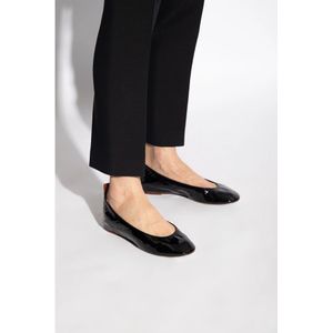 Lanvin, Schoenen, Dames, Zwart, 37 EU, Leer, Leren ballet flats