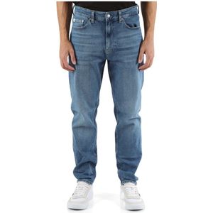 Calvin Klein Jeans, Jeans, Heren, Blauw, W36, Katoen, Regular Taper Jeans Vijf Zakken