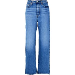 Levi's, Jeans, Dames, Blauw, W27 L27, Denim, Uitlopende broek