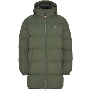 Tommy Hilfiger, Heren Essential Donzen Jas Groen, Heren, Maat:M