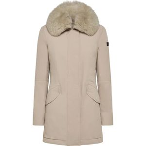 Peuterey, Jassen, Dames, Beige, XS, Stijlvolle Winterjas