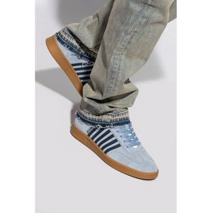 Dsquared2, Schoenen, Heren, Blauw, 40 1/2 EU, Leer, Bokser sportschoenen