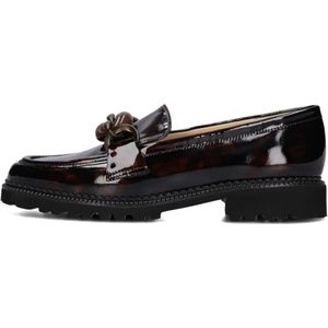 Brunate, Schoenen, Dames, Bruin, 39 EU, Leer, Elegante Loafers met Pantherprint