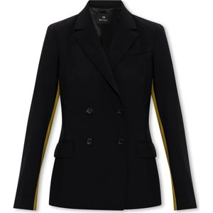 PS By Paul Smith, Dubbelrijige blazer Zwart, Dames, Maat:M