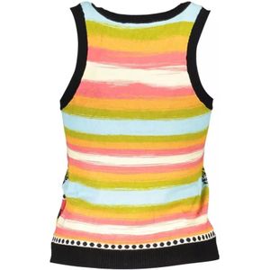 Desigual, Tops, Dames, Veelkleurig, L, Katoen, Stijlvolle Tanktop met Brede Schouders