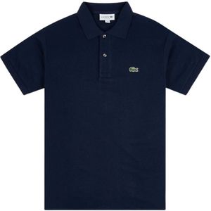 Lacoste, Tops, Heren, Blauw, S, Katoen, Navy Blue Slim Fit Polo Shirt