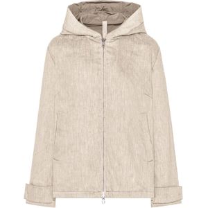 Duno, Beige Winterjassen Beige, Dames, Maat:S