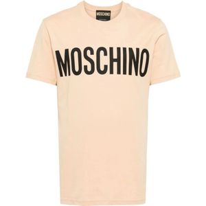 Moschino, Tops, Heren, Beige, L, Beige T-shirts en Polos