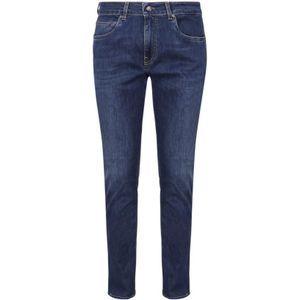 Fay, Jeans, Heren, Blauw, W36, Denim, Slim Fit Blauwe Denim Jeans