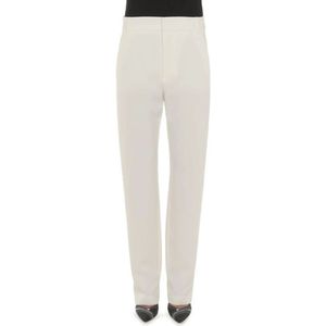 Moschino, Broeken, Dames, Wit, S, Polyester, Witte Cady Maatwerk Broek