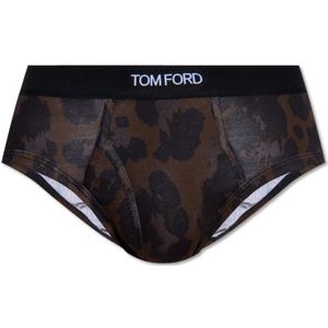 Tom Ford, Onderbroeken met dierenmotief Bruin, Heren, Maat:XL