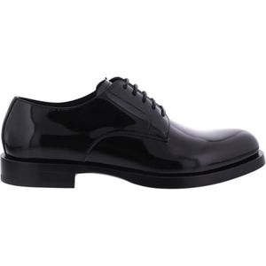 Dolce & Gabbana, Schoenen, Heren, Zwart, 42 1/2 EU, Gepoetste Derby Schoenen