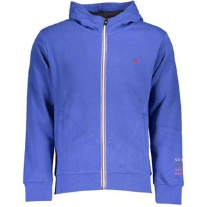 U.s. Polo Assn., Sweatshirts & Hoodies, Heren, Blauw, 2Xl, Katoen, Geborduurde Hoodie voor Mannen