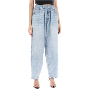 Alexander Wang, Loose-fit Jeans Blauw, Dames, Maat:2XS