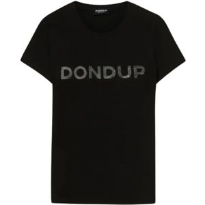 Dondup, Tops, Dames, Zwart, S, Casual T-Shirt