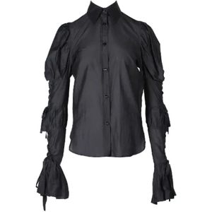 Yves Saint Laurent Vintage, Pre-owned, Dames, Zwart, S, Pree-eigendom shirts Blouses