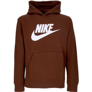 Nike, Sweatshirts & Hoodies, Heren, Bruin, 2Xl, Katoen, Club Hoodie Pullover Sweatshirt met lange mouwen