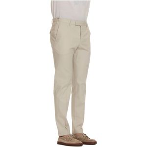 PT Torino, Broeken, Heren, Beige, S, Slim Fit Ivory Twill Stretch Broek