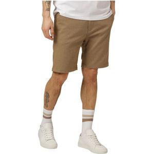 Clean Cut, Korte broeken, Heren, Bruin, S, Polyester, Milano Jersey shorts