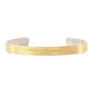 Maison Margiela, Gegraveerde Gouden Armband Geel, Dames, Maat:S