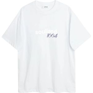 Soulland, Tops, unisex, Wit, Xl/2Xl, Katoen, Biologisch Katoen Ocean T-shirt
