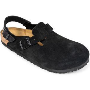 Birkenstock, Schoenen, Heren, Zwart, 42 EU, Suède, Zwarte Suède Leren Sandalen