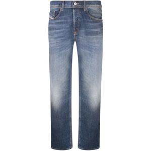 Diesel, Jeans, Heren, Blauw, W34, Katoen, Slim-fit Jeans